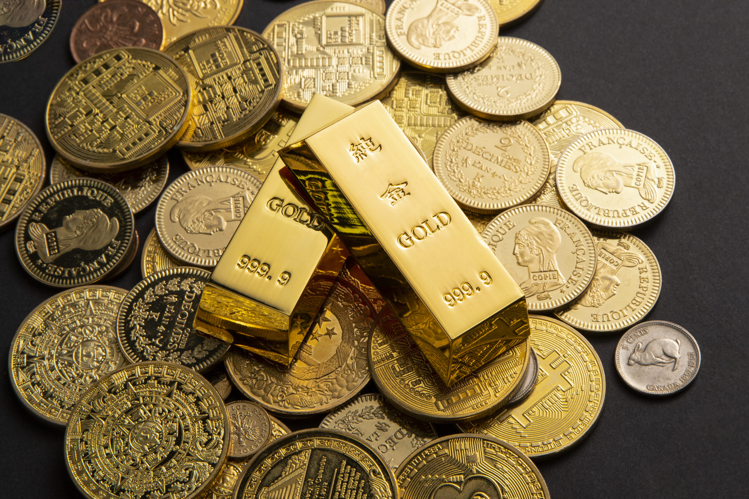 Gold Coins and Bars